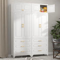 90" Tall Metal Pantry Cabinet with Doors, Shelves & Drawers – White