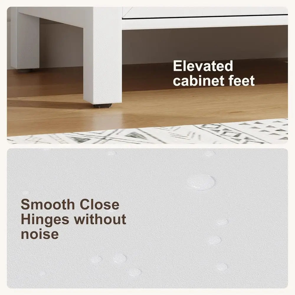 24-Inch White Freestanding Bathroom Vanity with Sink – Modern Storage Cabinet with Soft-Close Doors & Easy Assembly