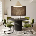 Green Velvet Dining Chairs Set of 4 with Cantilever Back – Modern Side Chairs