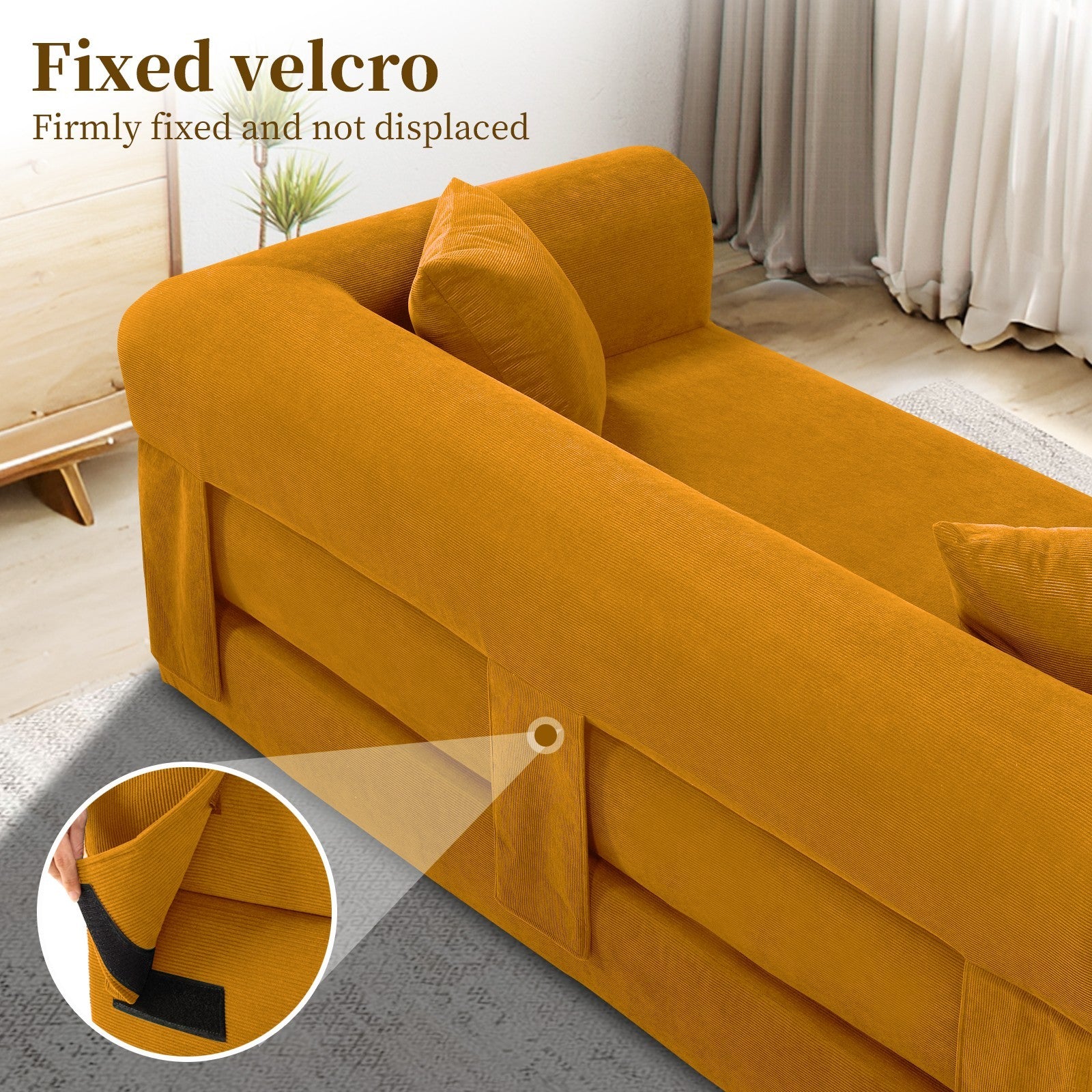 80" Queen Convertible Sofa Bed, No Assembly Modern Boneless Couch Sofa in Box
