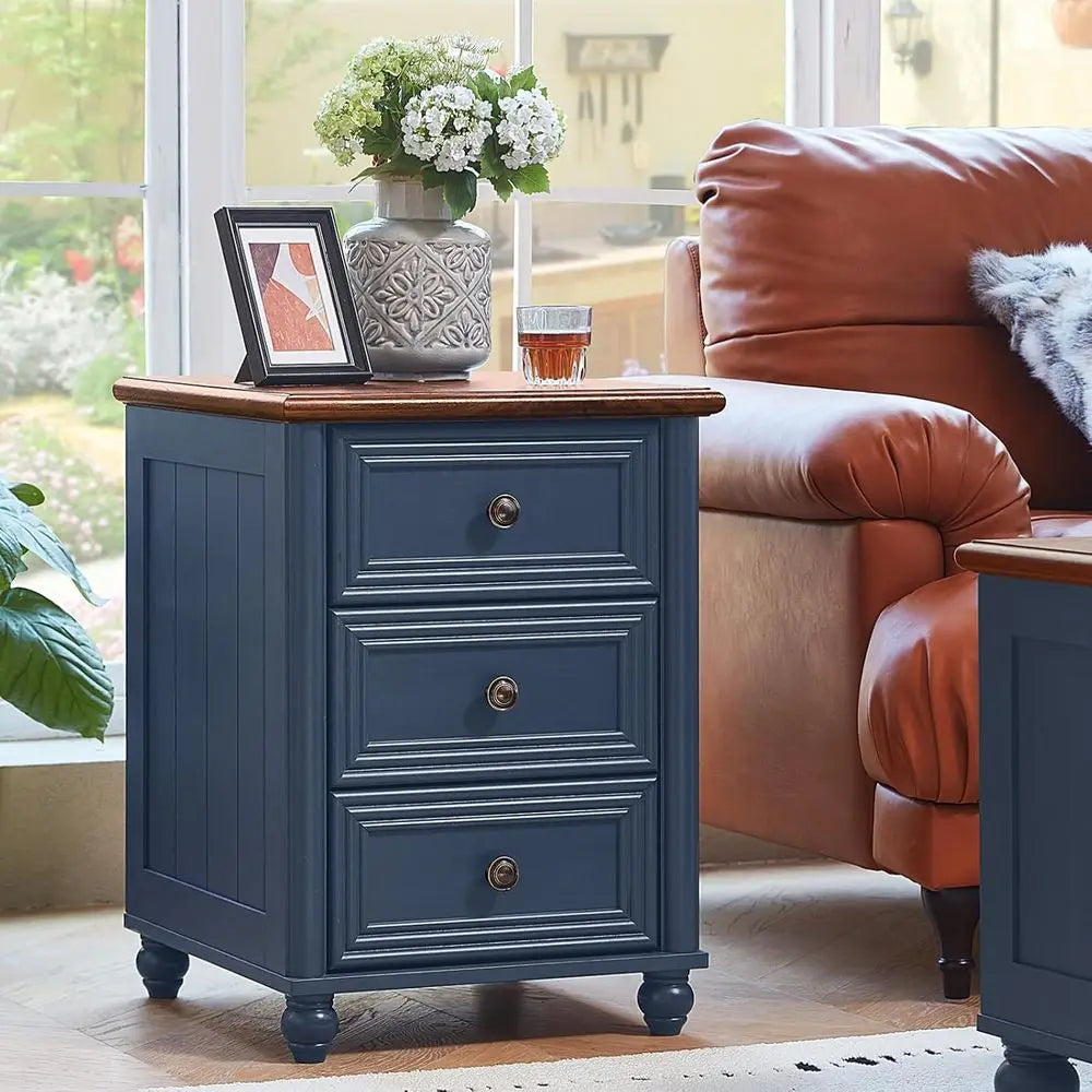 3-Piece Wooden Bedroom Furniture Set with 7-Drawer Dresser, 5-Drawer Chest & Nightstand – Rustic