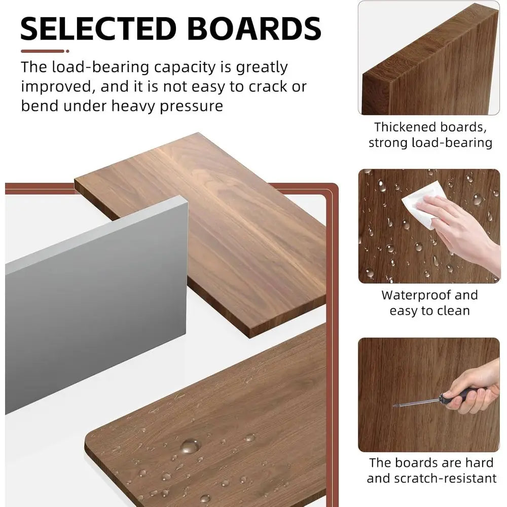 Freestanding Room Divider with Storage Shelves – White & Black Bookshelf Partition