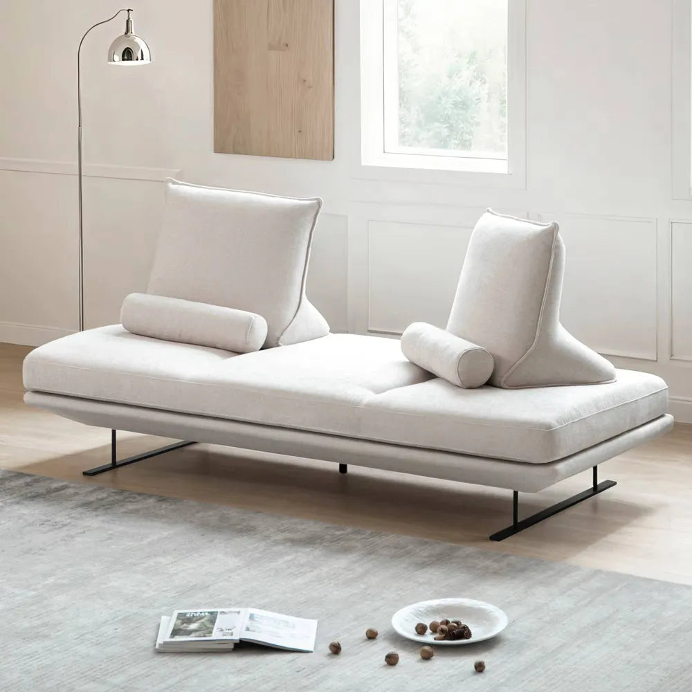 Cream Living Room Furniture Simple Casual Fabric Modern Luxurious Classic Leather Velvet Sofa 