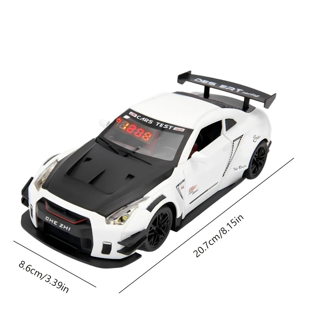 Hypercar Alarm Clock, Realistic Engine Sound with Light Show, Clear Digital Display, Spray Effect, Hypercar Model with Digital Clock, Desk Decor, Unique Gift for Car Enthusiasts