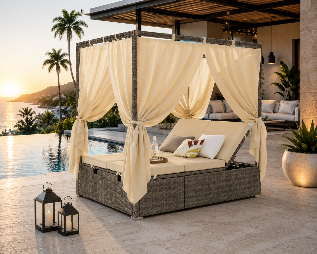 LEAF Outdoor Chaise Lounge with Wheels Aluminum Pool Lounge Chairs Set of 2 Faderesistant Patio Chaise Lounge with 5 Position R