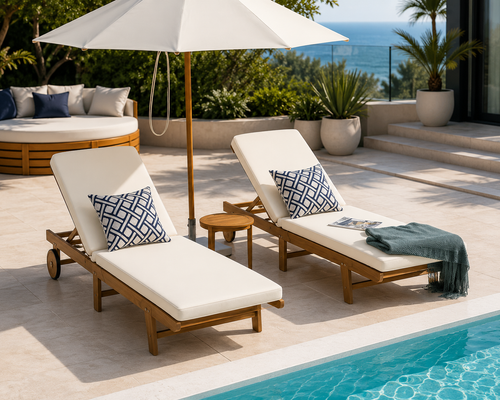 Outdoor Chaise Chairs Amp Table 3 Pieces Pool Lounge Chair, Adjustable Poolside Sunloungers Lay Flat Sunbathing Chaise with Bac
