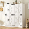 71 Tall Double Kitchen Pantry Cabinet with 8 Adjustable Shelves, White, Suitable for Dining, Living, and Utility Rooms