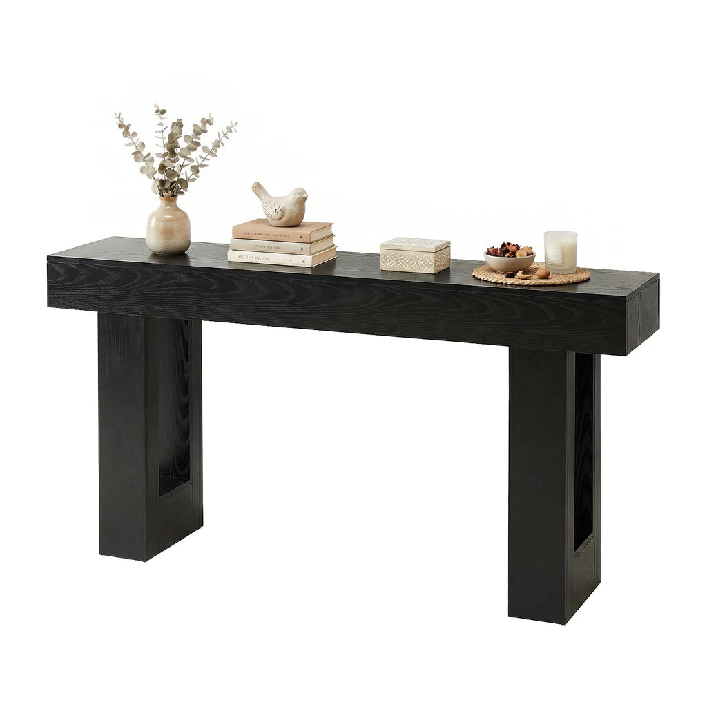 Farmhouse Console Table – 63 Inch Wooden Entryway & Sofa Table