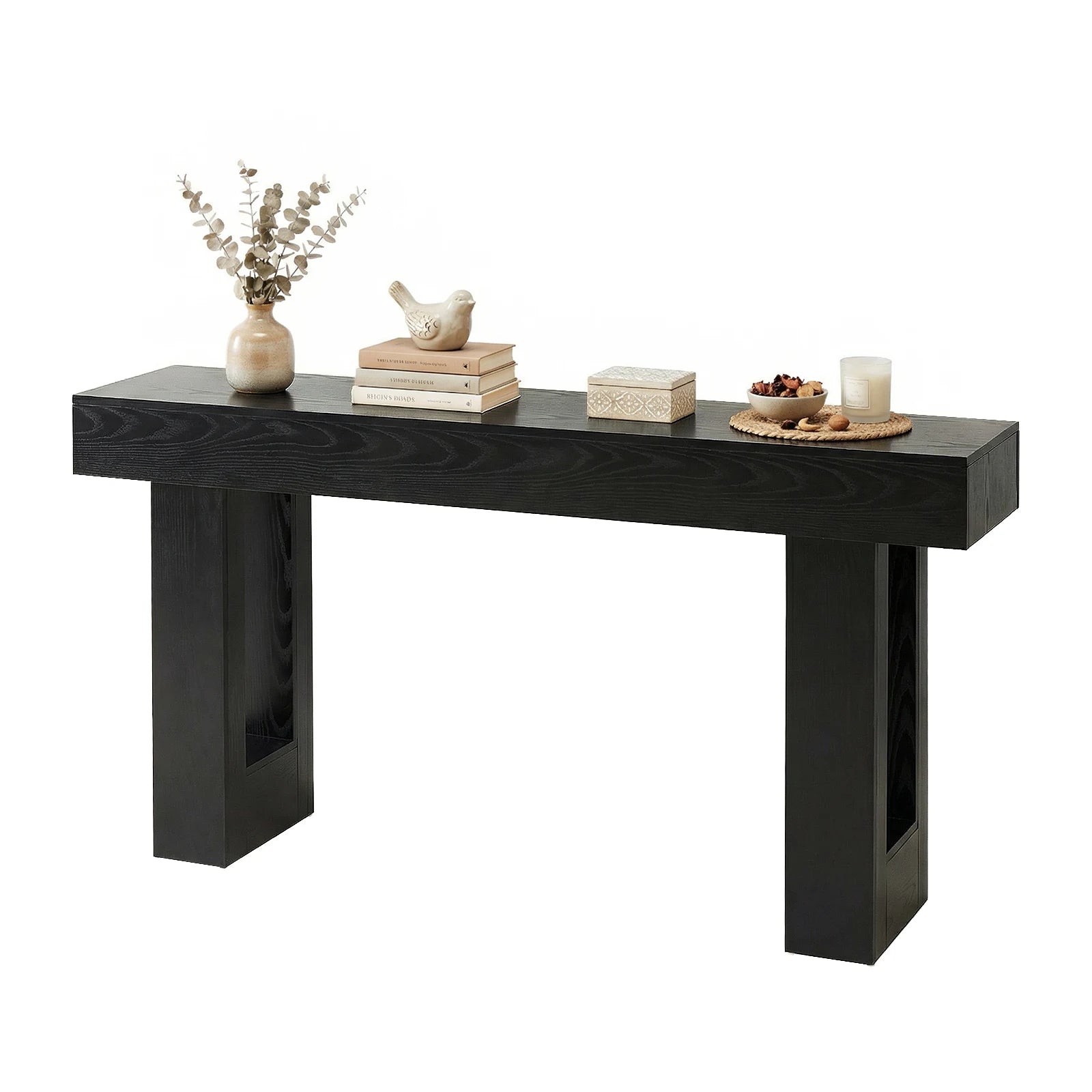 Farmhouse Console Table – 63 Inch Wooden Entryway & Sofa Table
