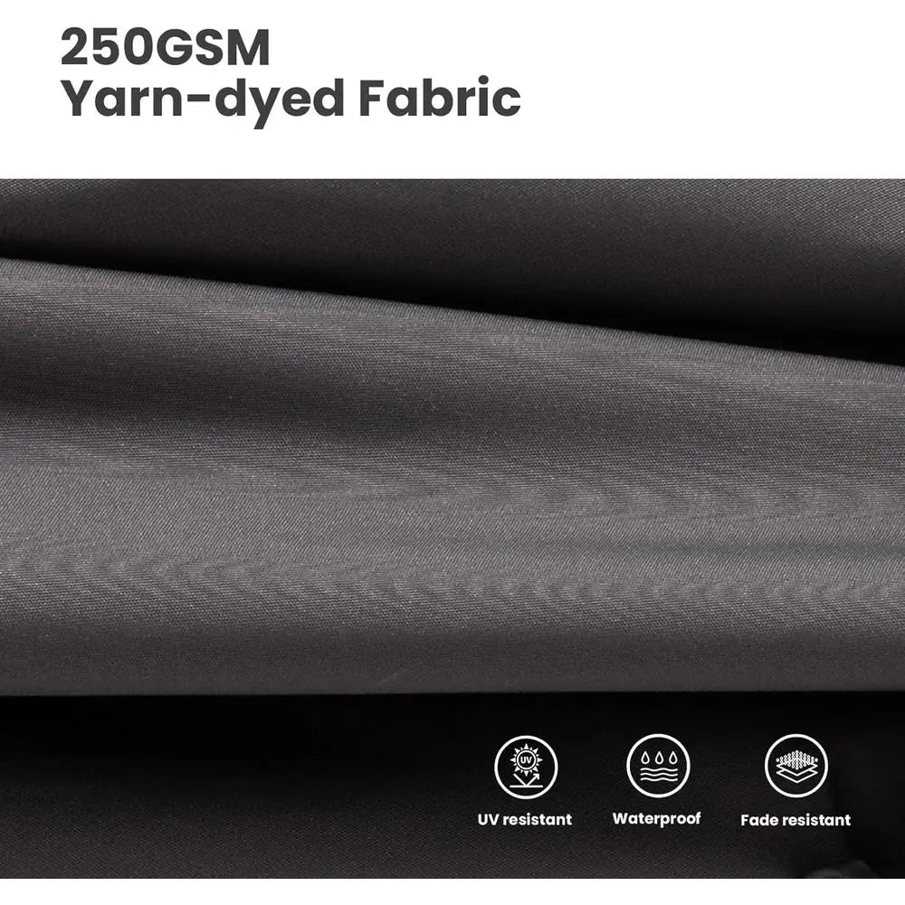 9-12 Feet Rotating Cantilever Patio Umbrella with 360° Outdoor Shade
