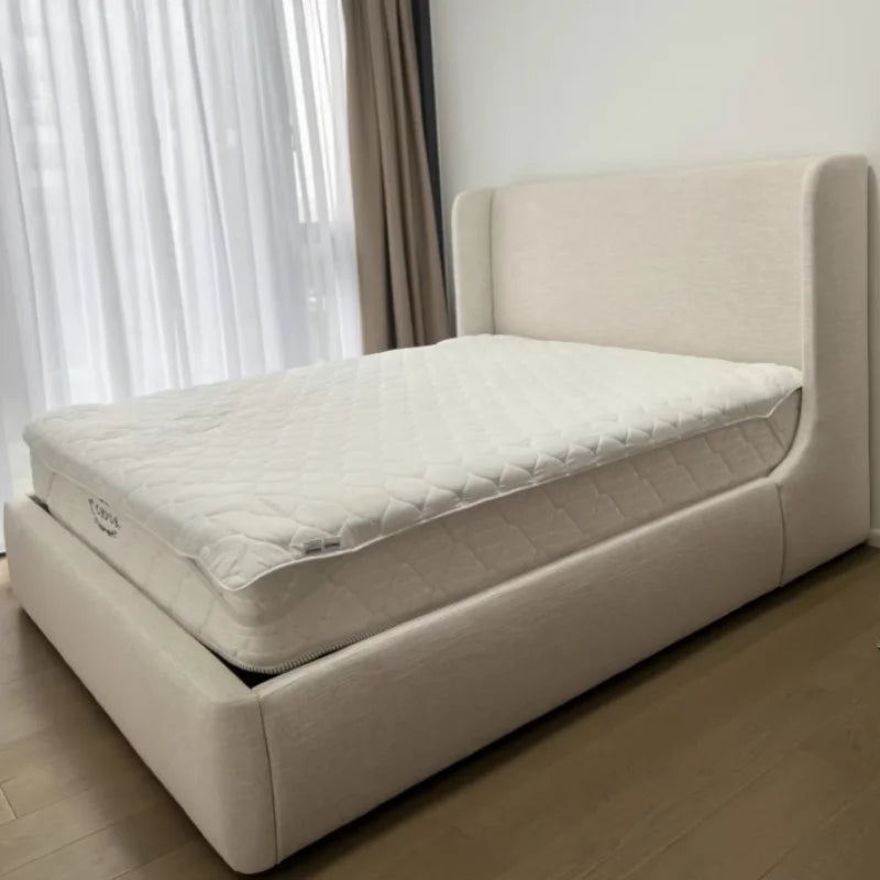 Modern Teddy Fabric Upholstered Bed Frame – Adjustable Queen & King Platform Bed