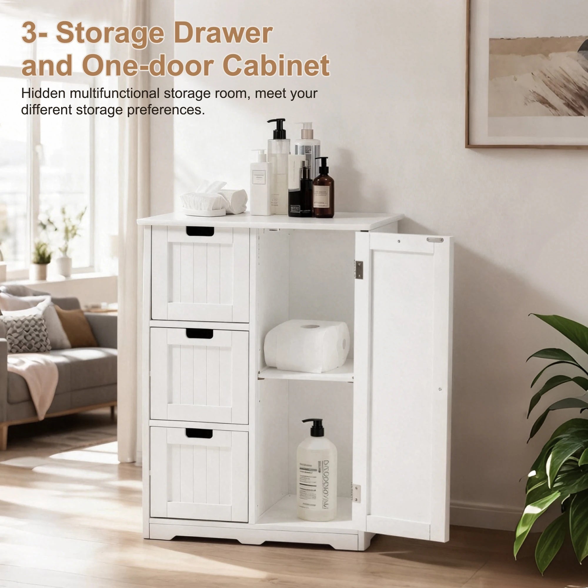Modern 6 Drawer Dresser Chest – Spacious Bedroom Storage Organizer