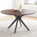 Round Natural Wood Dining Table for Living Room, Café, Easy Assembly, Modern Small Table for 2-4 People