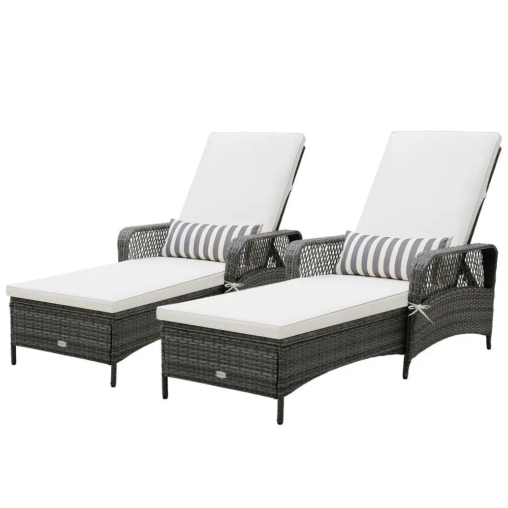 Outdoor Chaise Lounge Chair, All Aluminum Frame and Textilene Fabric, Fully Flat Adjustable Reclining Patio Lounger for Poolsid