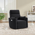 Electric Swivel Recliner Chair with USB Ports, Chenille Fabric, 300Lbs Capacity, Soft Pillows, for Living Room Home