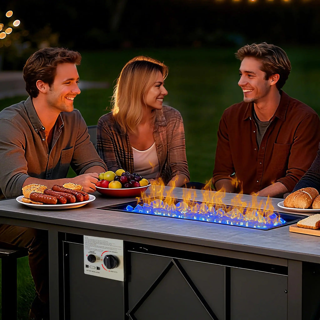 Aero Propane Fire Pit Table - Matte Gray