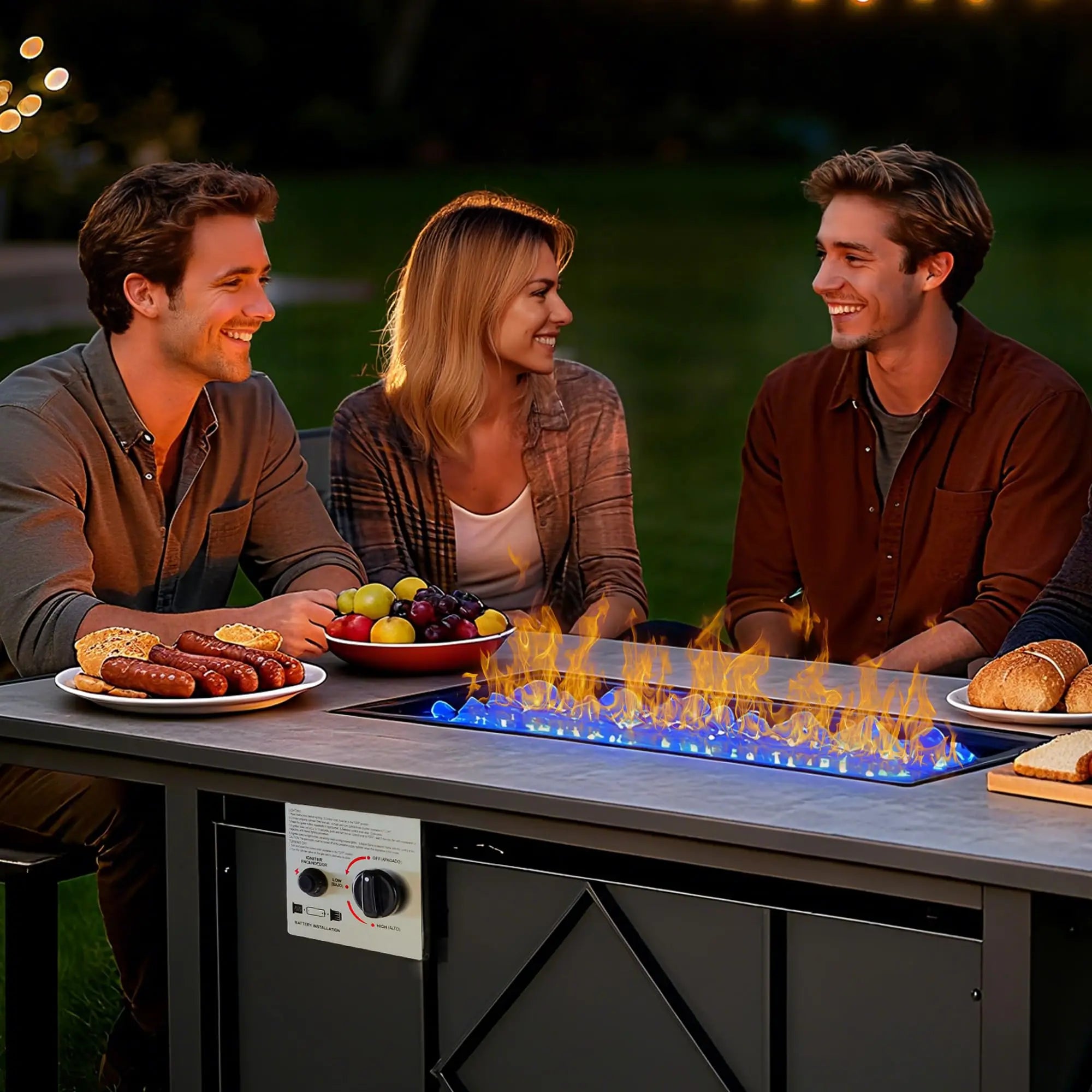 Aero Propane Fire Pit Table - Matte Gray