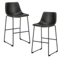 Lvxen Bar Stool Set - Faux Leather & Iron