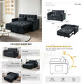 Pull Out Couch Bed Amp Sleeper Sofa, 3In1 Convertible Sofa Bed with Adjustable Backrest, Storage Pockets, Armrests Amp Pillows