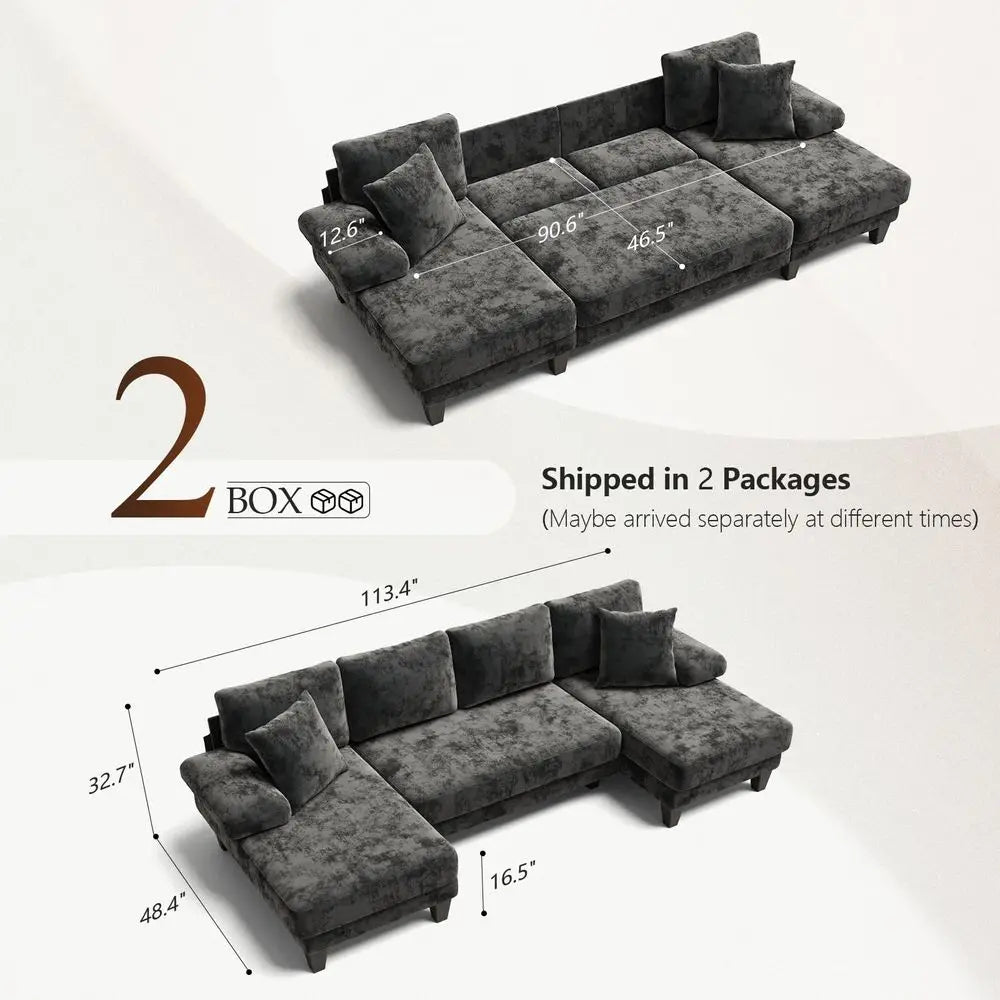 Compressed Sofa, Convertible Sofa Bed, Corduroy Compression Boneless Couch with Pillow, Comfy Modular Foldable Floor Sleeper So