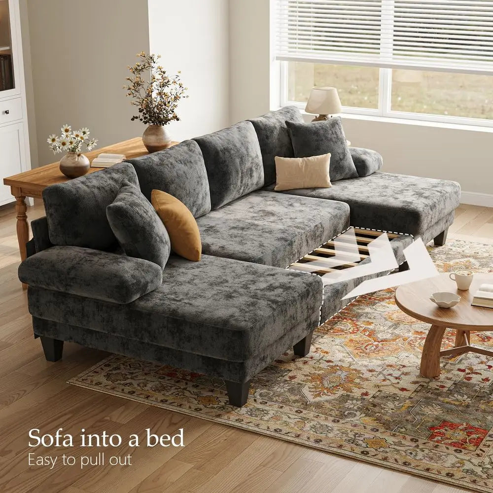 Compressed Sofa, Convertible Sofa Bed, Corduroy Compression Boneless Couch with Pillow, Comfy Modular Foldable Floor Sleeper So