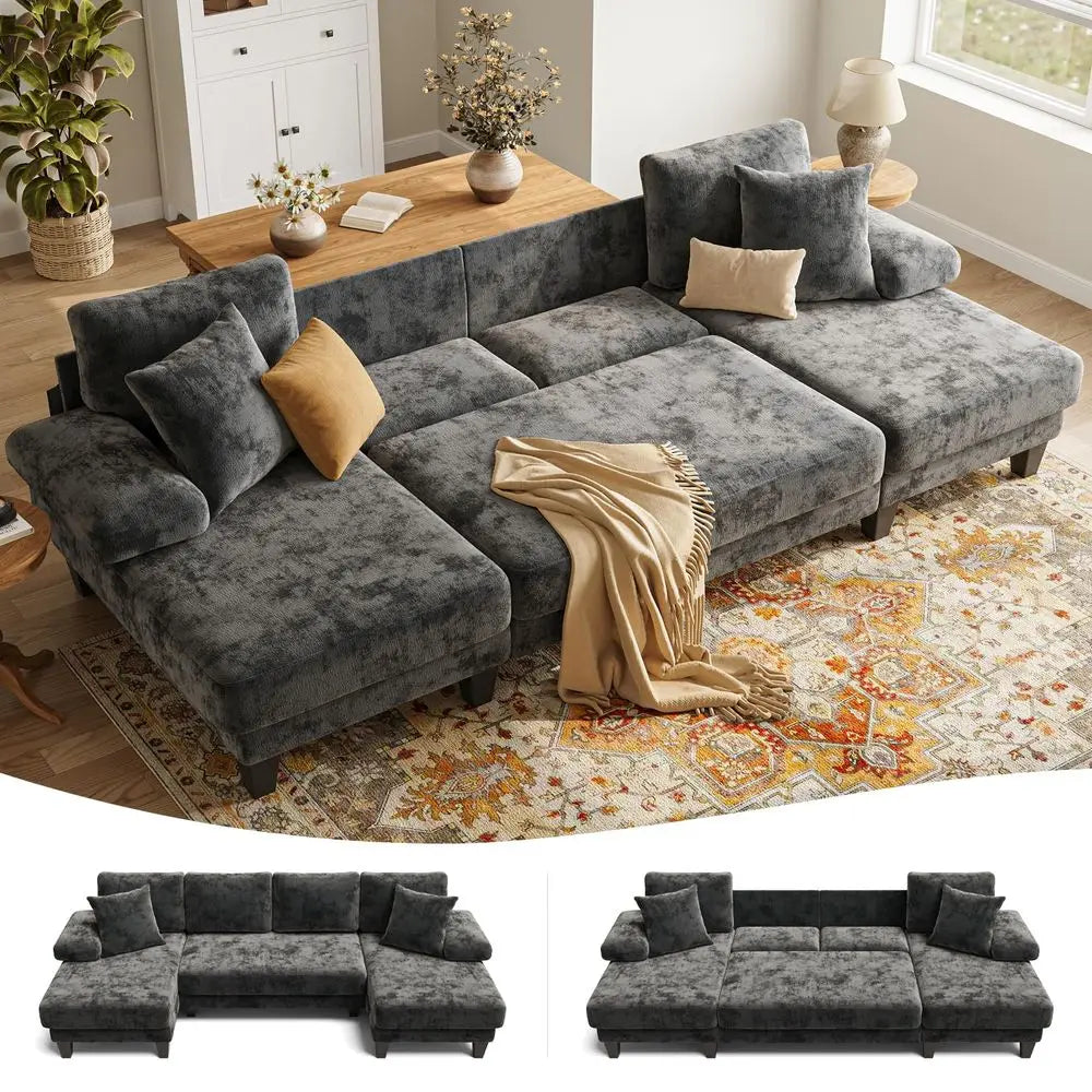 Compressed Sofa, Convertible Sofa Bed, Corduroy Compression Boneless Couch with Pillow, Comfy Modular Foldable Floor Sleeper So