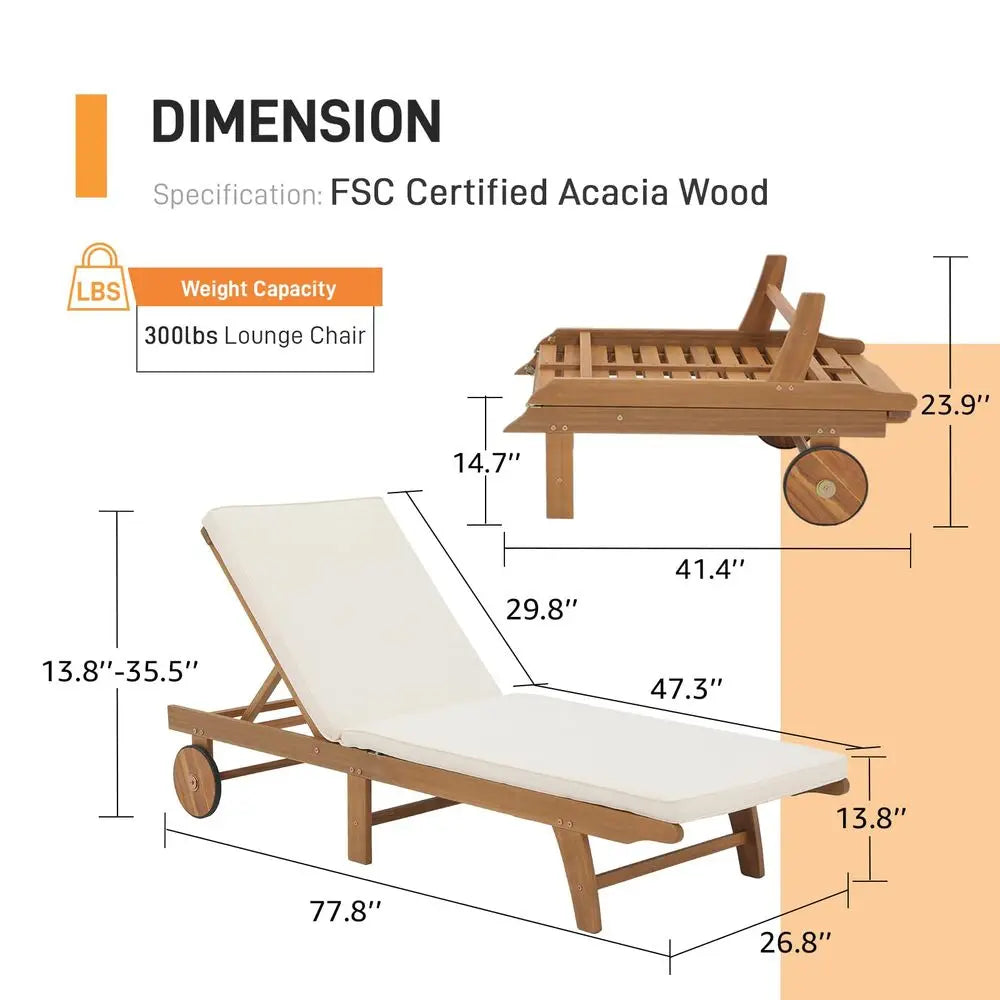 Outdoor Chaise Chairs Amp Table 3 Pieces Pool Lounge Chair, Adjustable Poolside Sunloungers Lay Flat Sunbathing Chaise with Bac