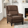 Modern Faux Leather Pushback Recliner Chair, Comfortable Manual Reclining Accent Chair for Living Room, Bedroom