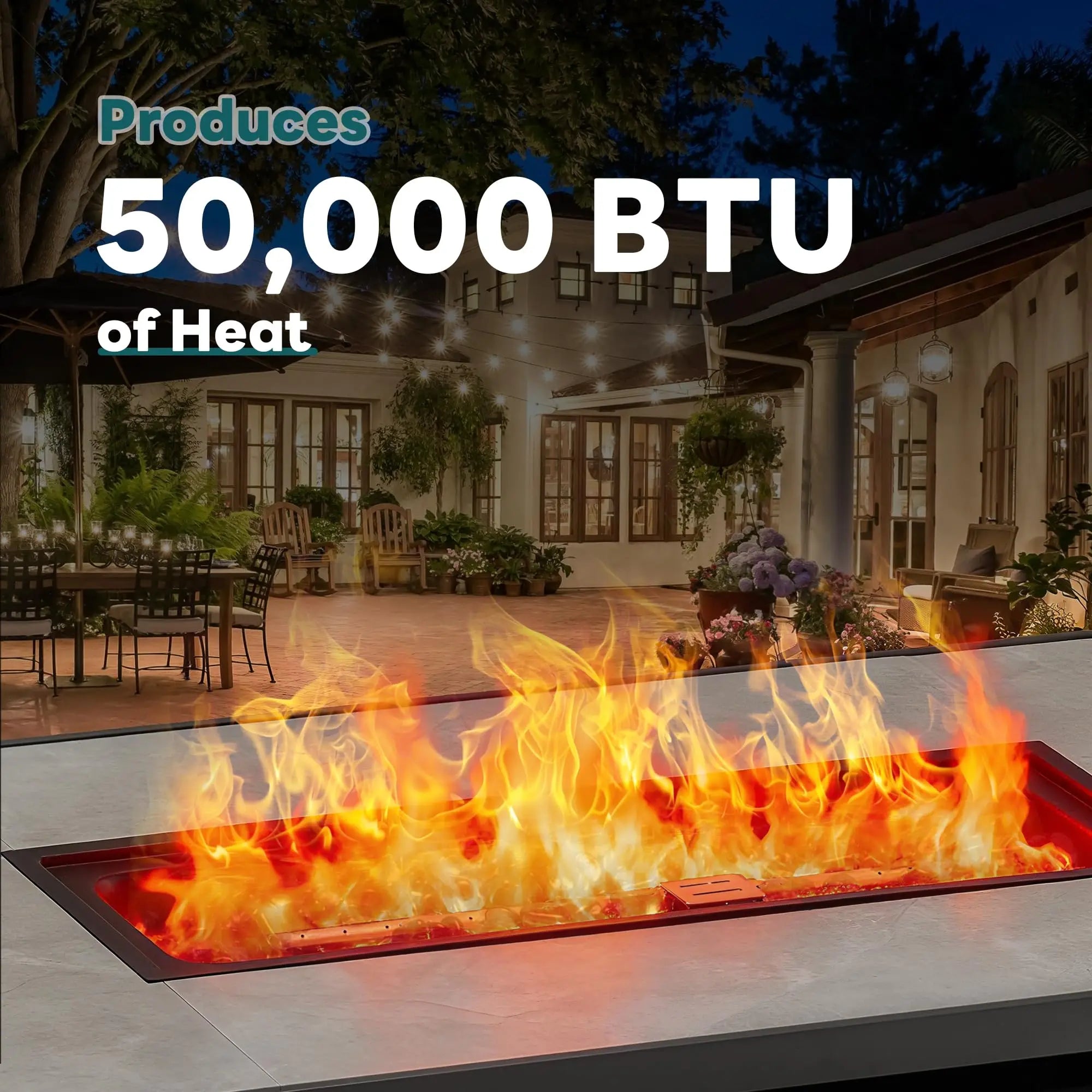 Aero Propane Fire Pit Table - Matte Gray