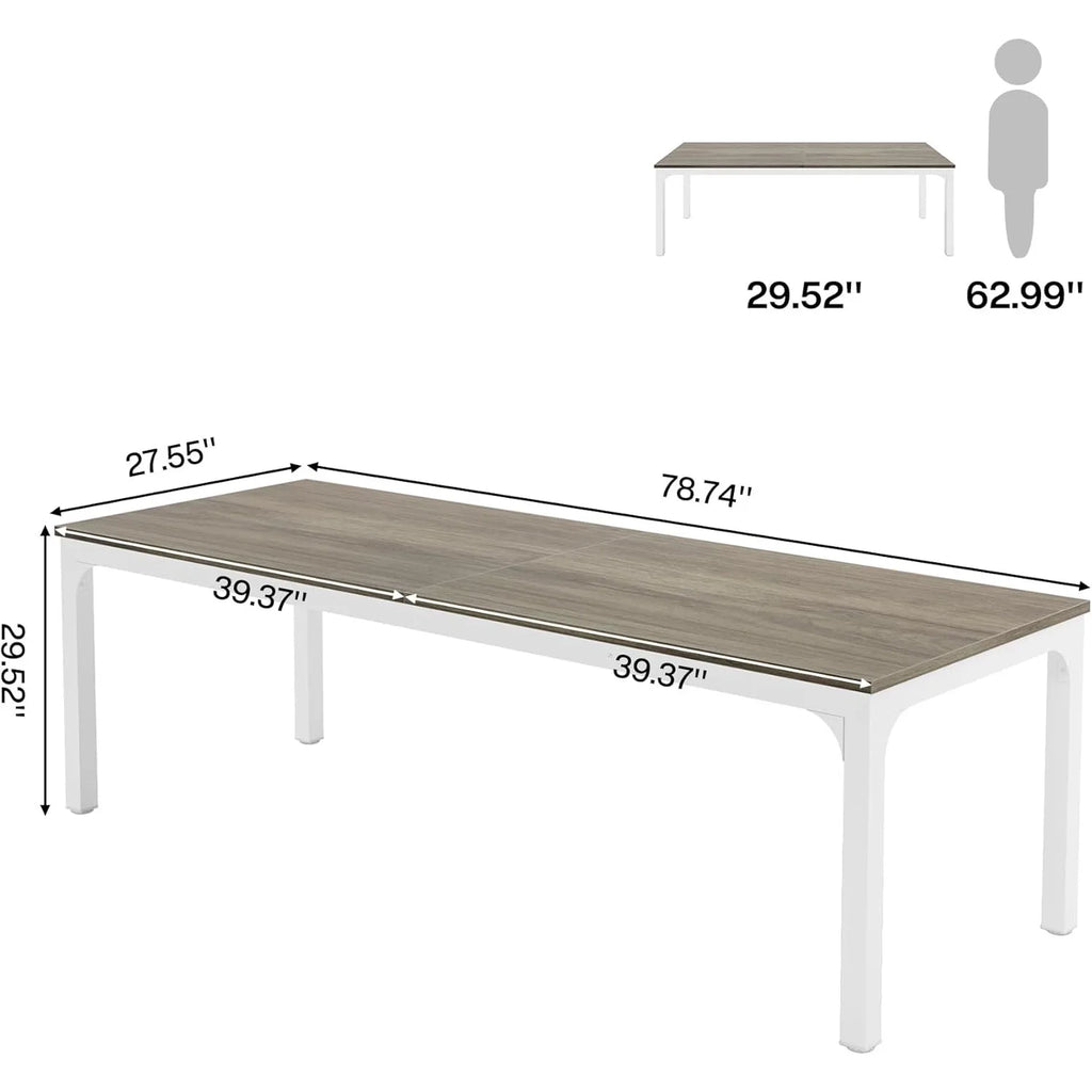 78.7 Inches Extra Long Computer Desk 2 Person Desk, Double Long Desk, Workstaion for Home Office