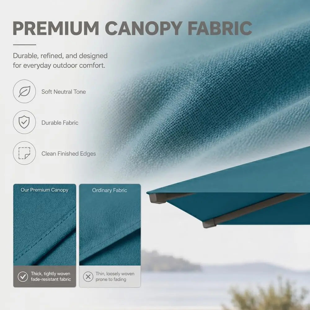 OUTFITTERS 10X13 FT Patio Cantilever Umbrella with Base, Outdoor Large Offset Rectangular Double Top Heavy Duty Umbrellas With