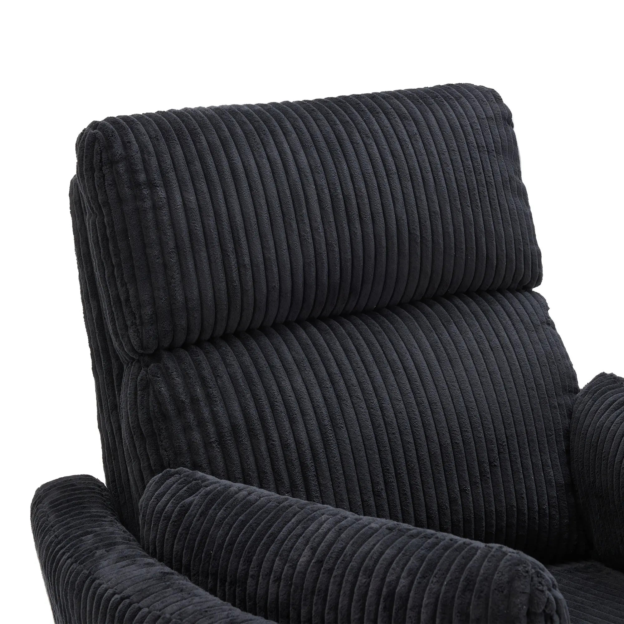 Electric Swivel Recliner Chair with USB Ports, Chenille Fabric, 300Lbs Capacity, Soft Pillows, for Living Room Home