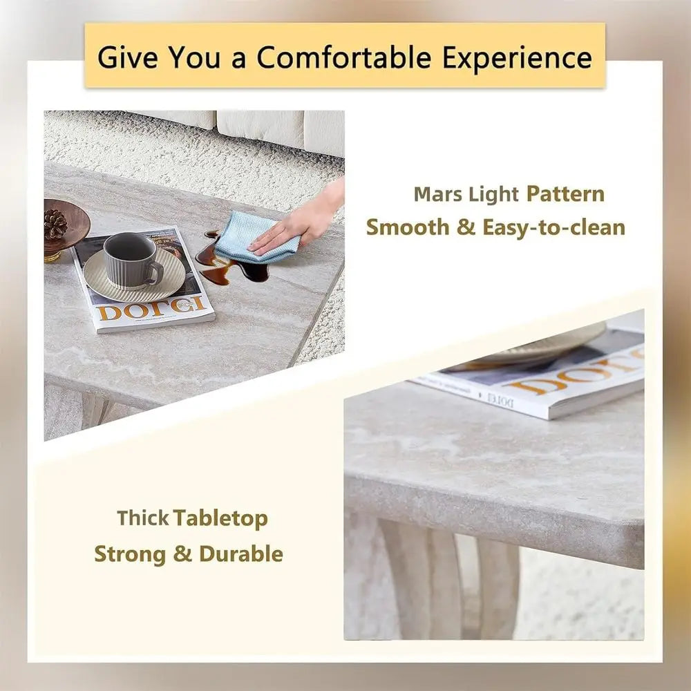 Modern Marble Coffee Table with Planetary Veins & Storage for Stylish Living Rooms
