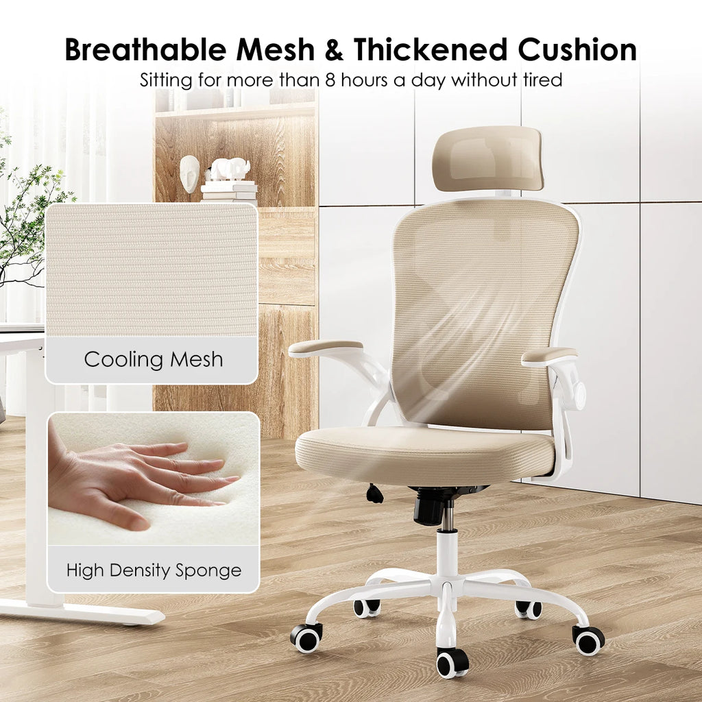 Ergonomic Office Chair, Home Office Desk Chair with Headrest, High Back Computer Chair