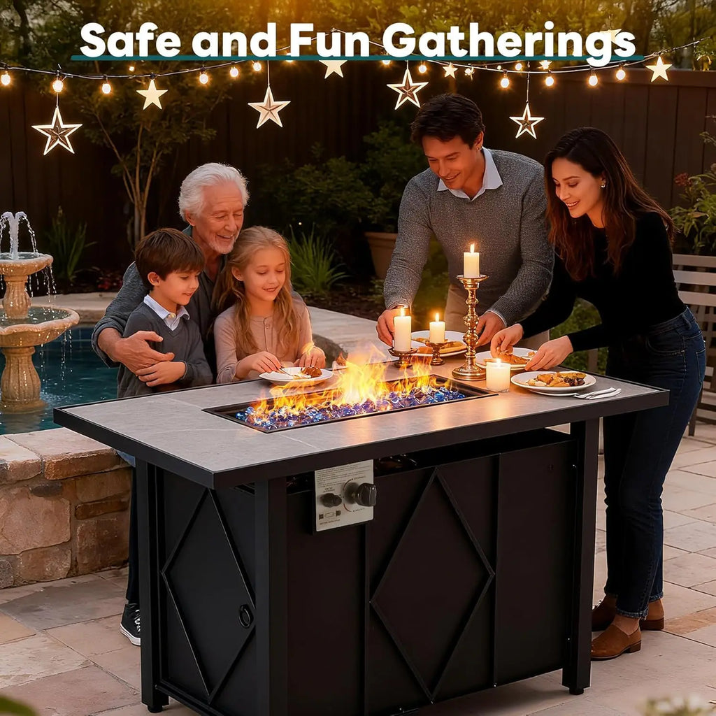 Aero Propane Fire Pit Table - Matte Gray
