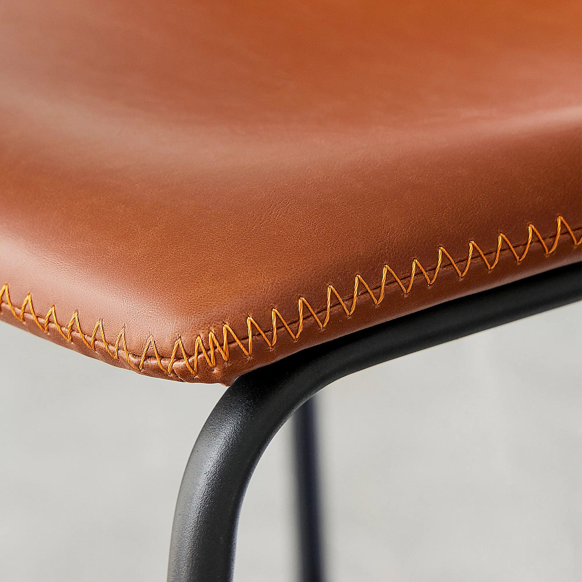 Lvxen Bar Stool Set - Faux Leather & Iron