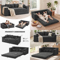 70 Oversized Loveseat Sofa Couch, 3 in 1 Boneless Couch with 4 Pillows, Convertible Sofa Bed Pull Out Couch for Living Room Apa