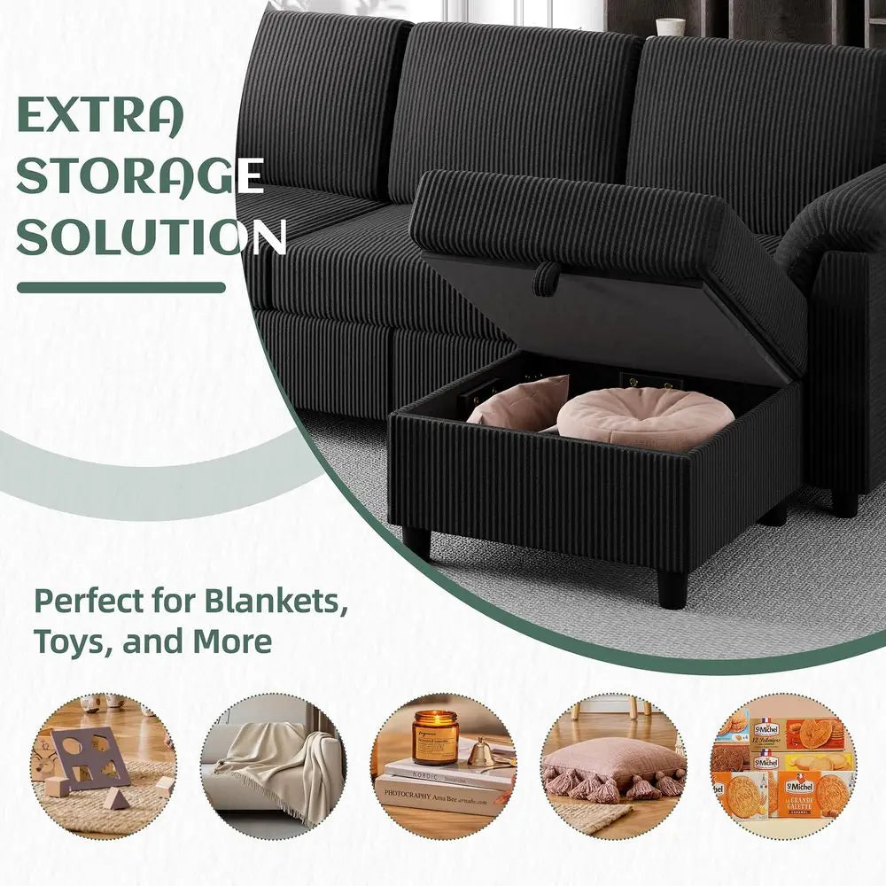 Sleeper Sofa Bed with Fixedshape Frame,2 Pillows, 5In1 DIY Corduroy Couch Loveseat for Small Space, King Size Floor Sleeper Fol
