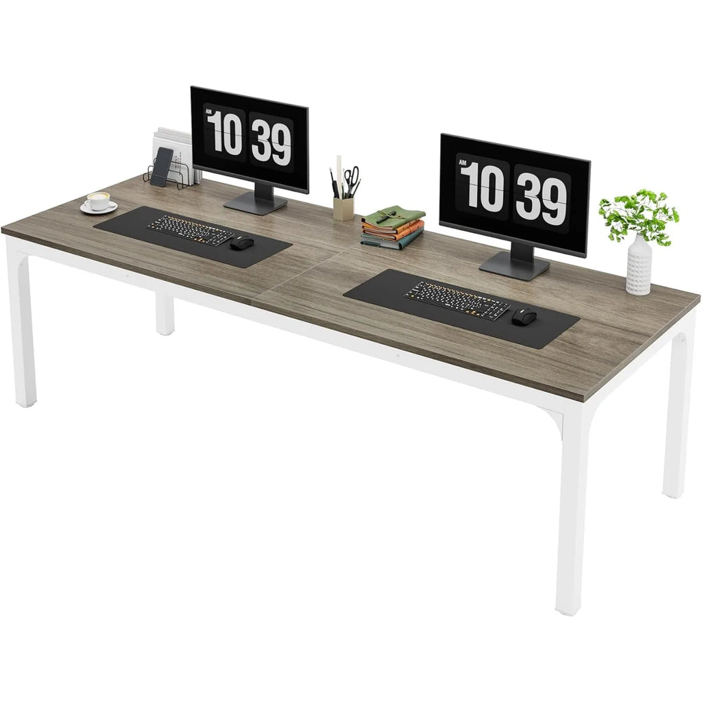 78.7 Inches Extra Long Computer Desk 2 Person Desk, Double Long Desk, Workstaion for Home Office