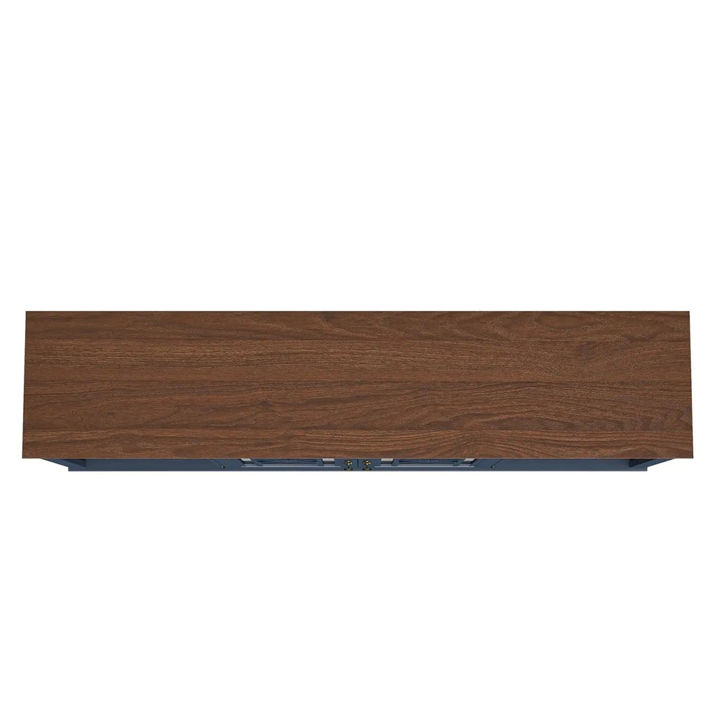70 Inch TV Stand Entertainment Center with 2 Front Glass Doors and Shelf for Tvs up to 80", Farmhouse TV Console, Customized