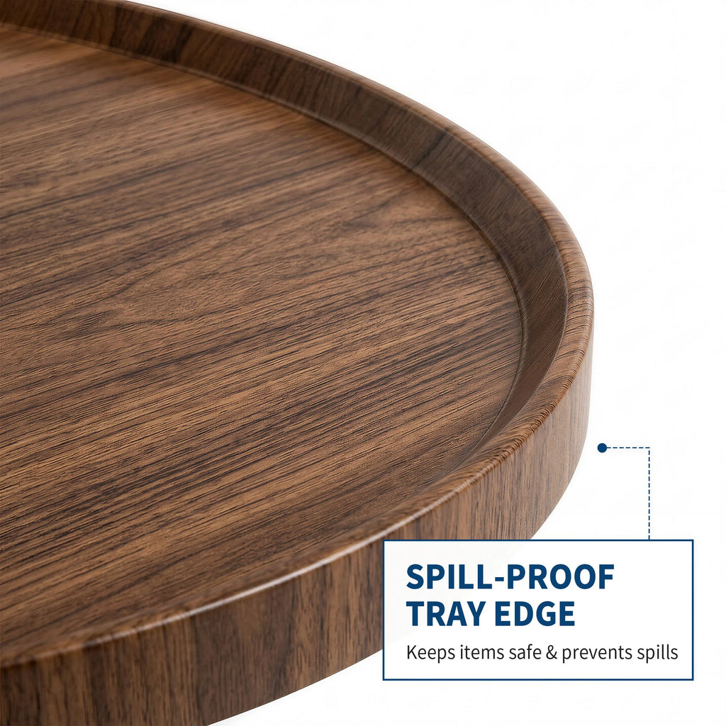 19.7In Minimalist round Side Table, Small Coffee Tea End Table with Metal Frame for Living Room Bedroom Decor