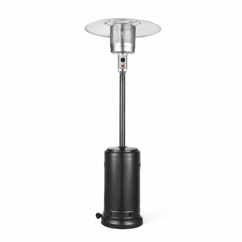 48,000 BTU Propane Patio Heater for Outdoor Use, round Table Outdoor Heater with Double-Layer Stainless Steel Burner, Wheels & Safety Shut-Off