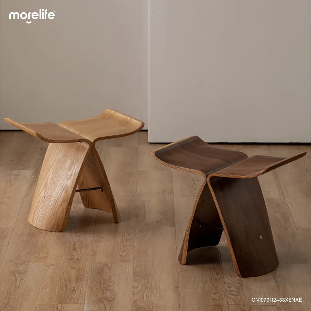 Japanese Butterfly Stools Ottomans Creative Living Room Shoe Changing Stool Low Tea Table Designer Nordic Decor Chair Furniture
