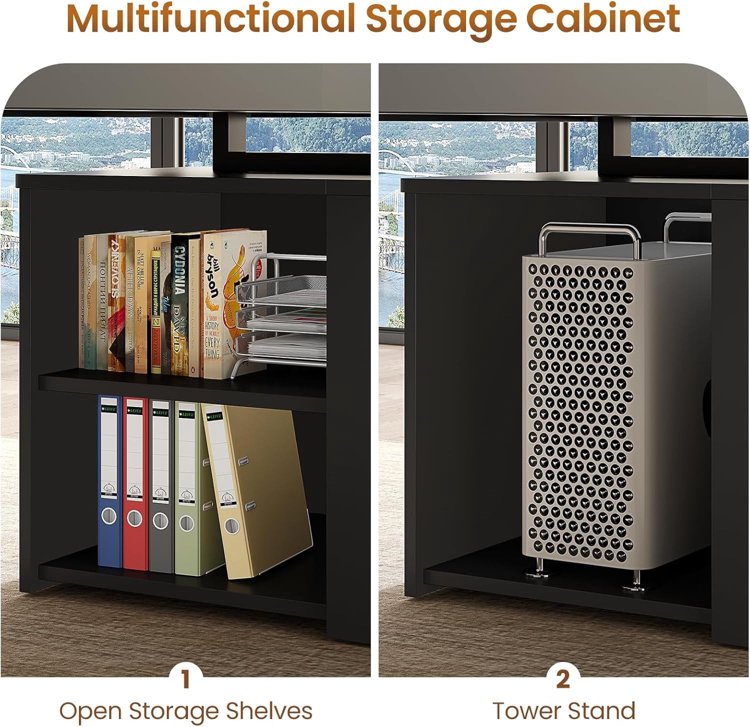 70.9" Executive Desk with Drawers and Power Outlets, Modern Office Desk with Shelf and Large Desktop, Computer Desk Study Table with Storage, Dark Brown