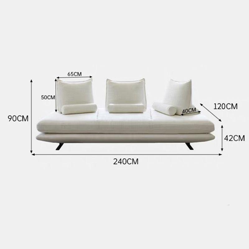 Cream Living Room Furniture Simple Casual Fabric Modern Luxurious Classic Leather Velvet Sofa 